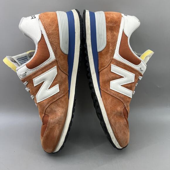 New Balance 574 Classic Shoes Mens Size 11 D Orange Suede Running ENCAP Sneakers - Picture 6 of 8